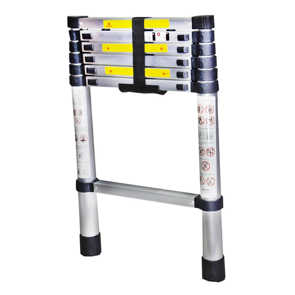 Scara telescopica aluminiu BISONTE STR1020 7 trepte,inaltime maxima 2.0 m