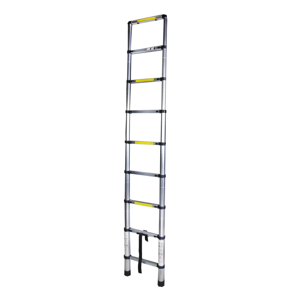 Scara telescopica aluminiu BISONTE STR1026 9 trepte, inaltime maxima 2.6 m