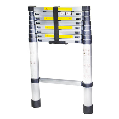 Scara telescopica aluminiu BISONTE STR1026 9 trepte, inaltime maxima 2.6 m