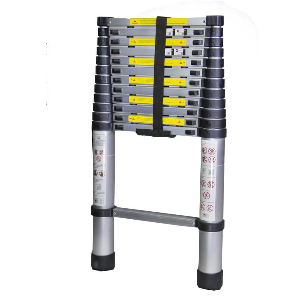 Scara telescopica aluminiu BISONTE STR1038 13 trepte inaltime maxima 3.80 m