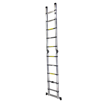 Scara telescopica dubla aluminiu BISONTE STR3032 2×5 trepte, inaltime maxima 3.2 m