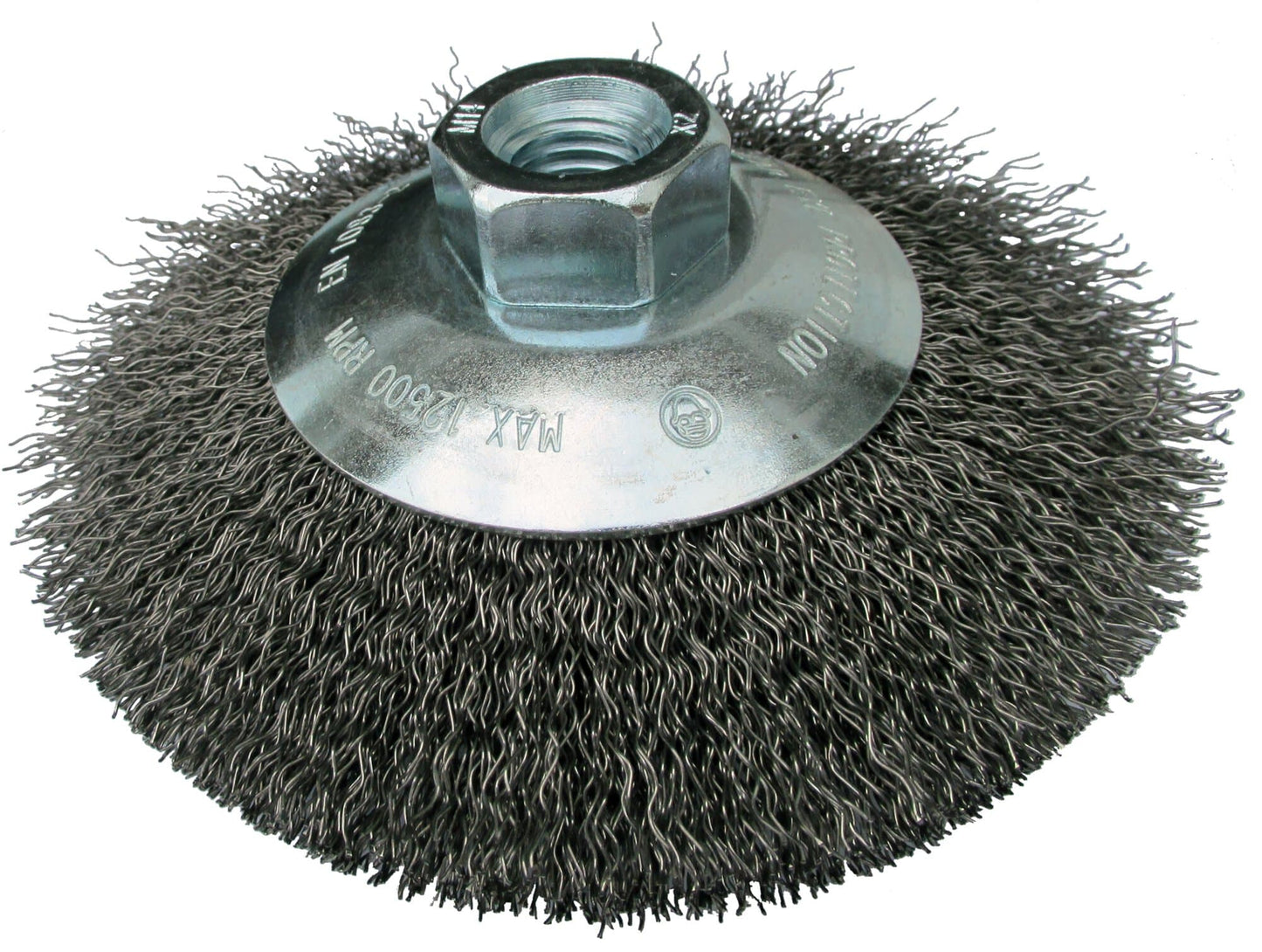 Perie cupa, cu alezaj, pentru decapare otel /inox, M14, BK 600 W, diametru 100 mm