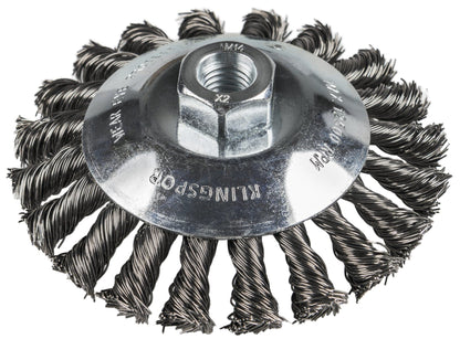 Perie cupa, cu alezaj, pentru decapare inox, M14, BK 600 Z, diametru 115 mm