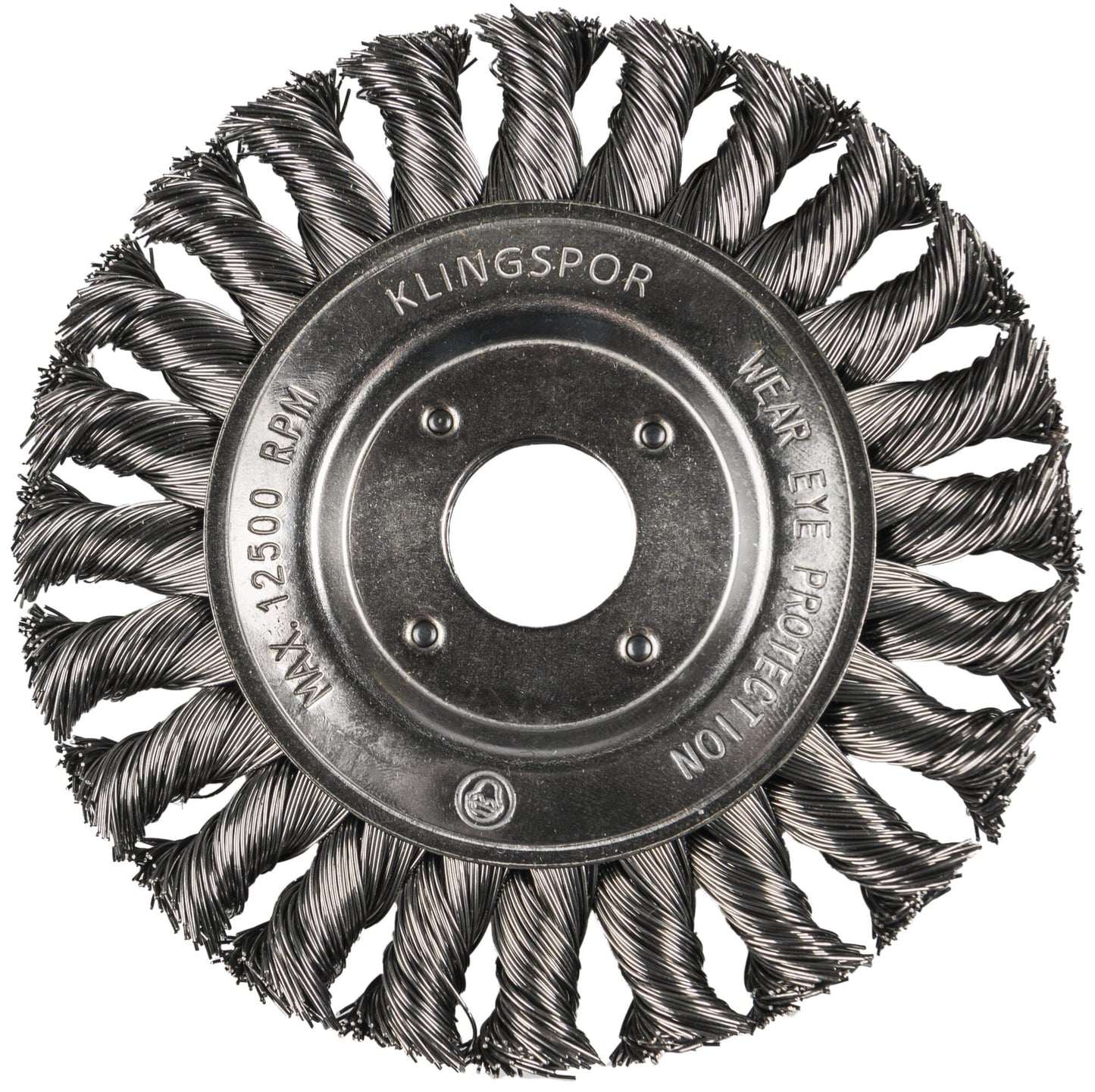 Perie circulara, cu tija, pentru debavurare inox / lemn / otel / plastic, BR 600 Z, diametru 100 mm, filet M 14