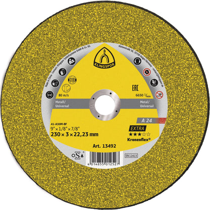 Disc polizare metal, A 24 Extra, 125 x 22.23 x 6 mm
