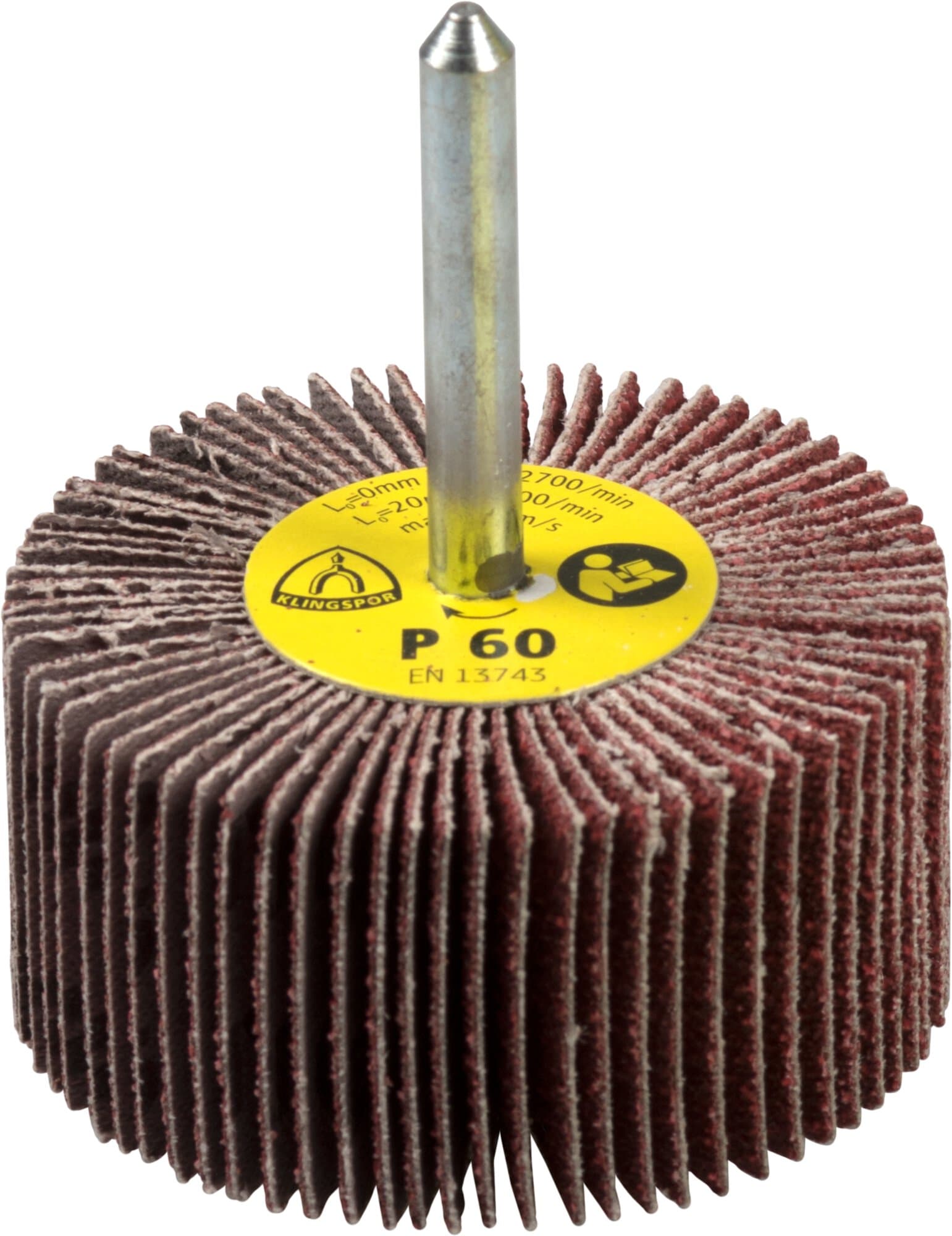 Perie abraziva, cu tija, pentru inox / metale / lemn / plastic, KM 613, 40 x 20 x 6 mm, granulatie 100