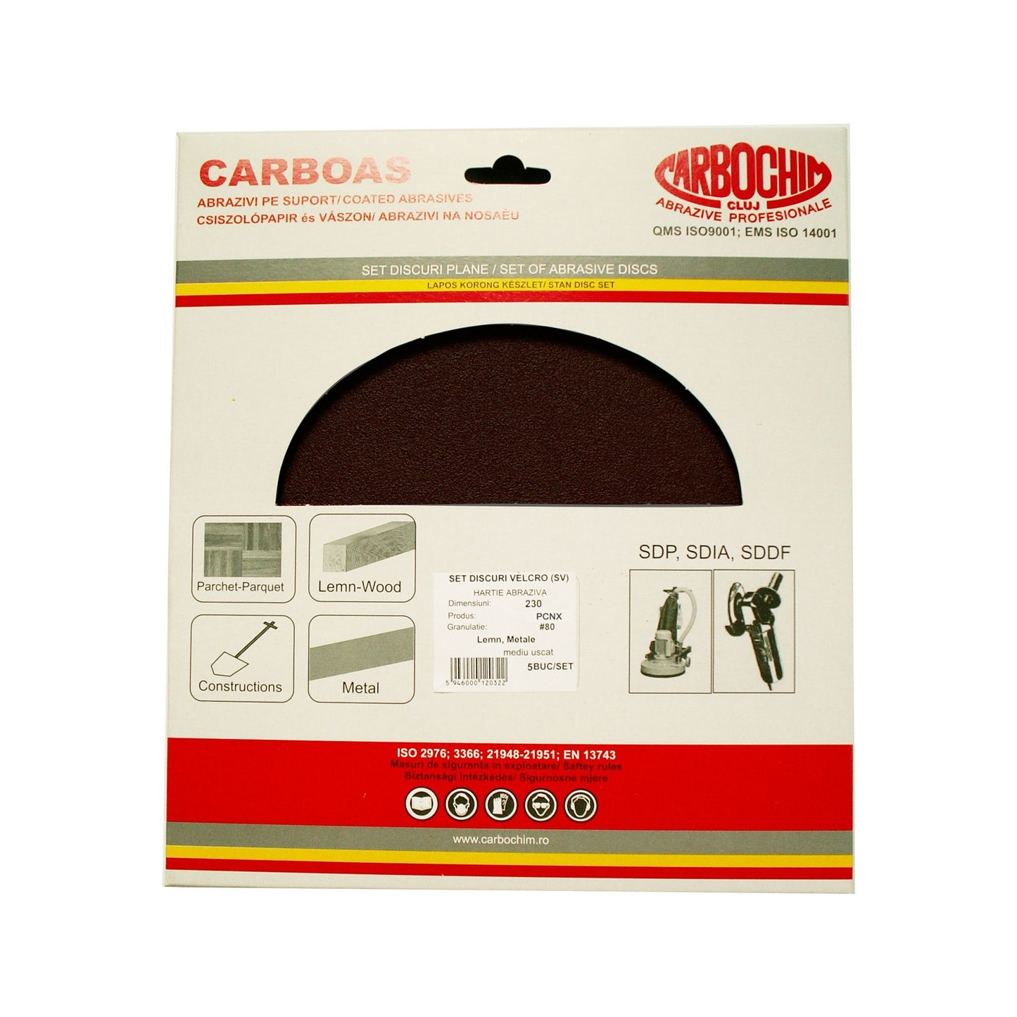 Disc abraziv pentru slefuire lemn, PCNX, 235 x 22 mm, granulatie 24