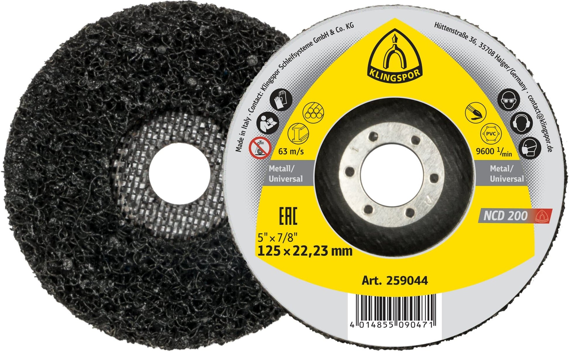 Disc pentru curatare, NCD 200, 115 x 22.23 mm