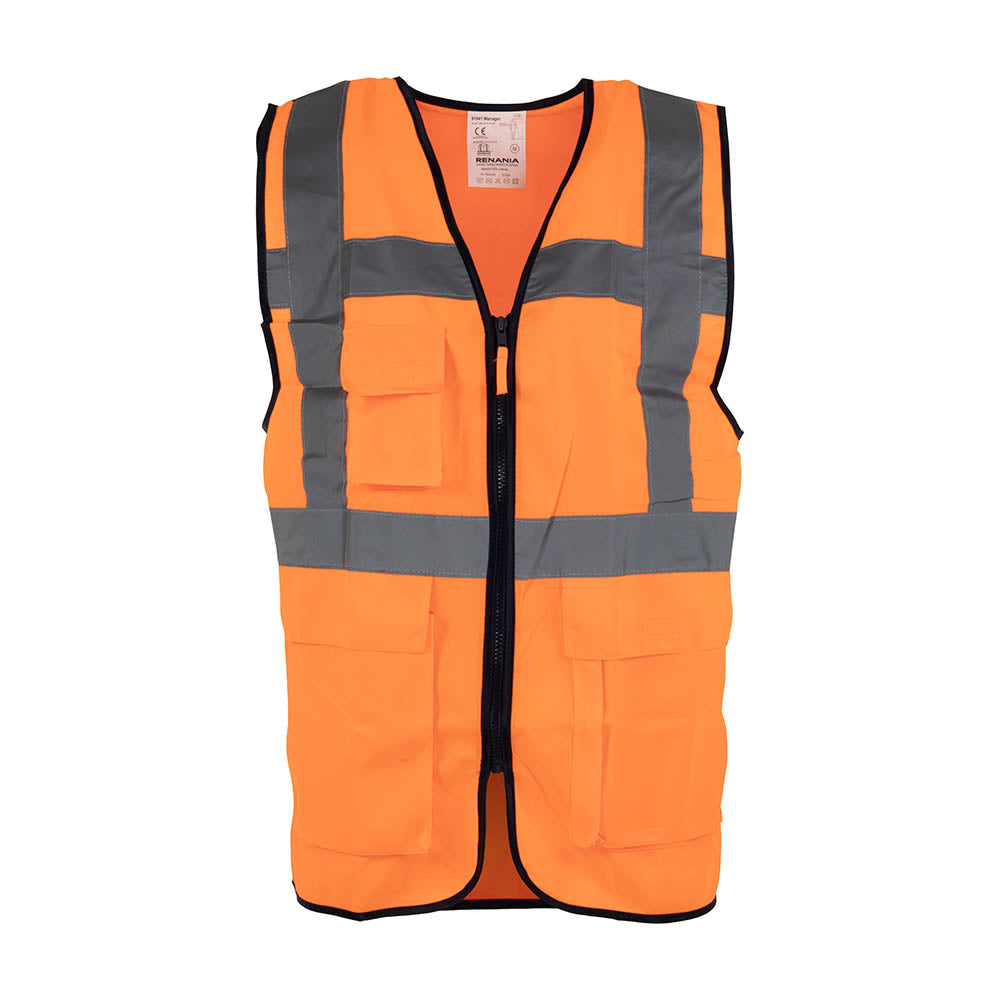 Vesta reflectorizanta portocalie de protectie inalta vizibilitate Manager