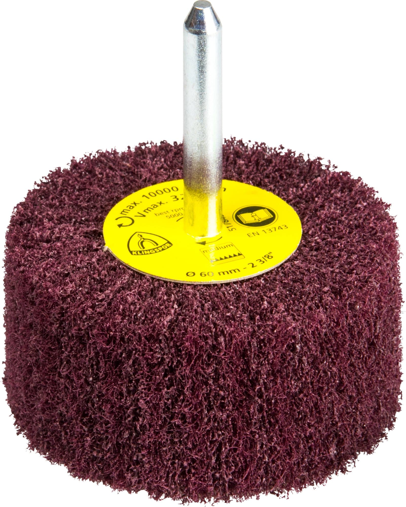 Perie abraziva, cu tija, pentru inox / metale, NFS 600, 60 x 50 x 6 mm, granulatie 320